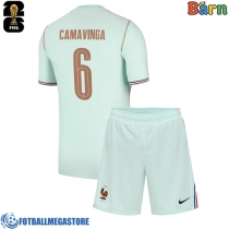 Fotballdrakt Barn Frankrike Eduardo Camavinga #6 Bortedraktsett VM 2026 Kortermet (+ Korte bukser)